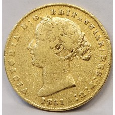 AUSTRALIA 1861 . ONE 1 SOVEREIGN . SYDNEY . GOLD